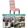 thumbnail image 6 of Stretch Chair Covers Set of 4, Winter Christmas White Snowflake Universal Fit Elastic Decorative Dining Chairs Slipcovers for Wedding, Banquet, Snow Quote on Blue, 6 of 6