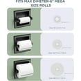 thumbnail image 4 of FORIOUS Matte Black Toilet Paper Holder, Bathroom Wall Mount Recessed Toilet Paper Holder Black - Rear Mounting Bracket Included, Toilet Paper roll Holder, 4 of 7