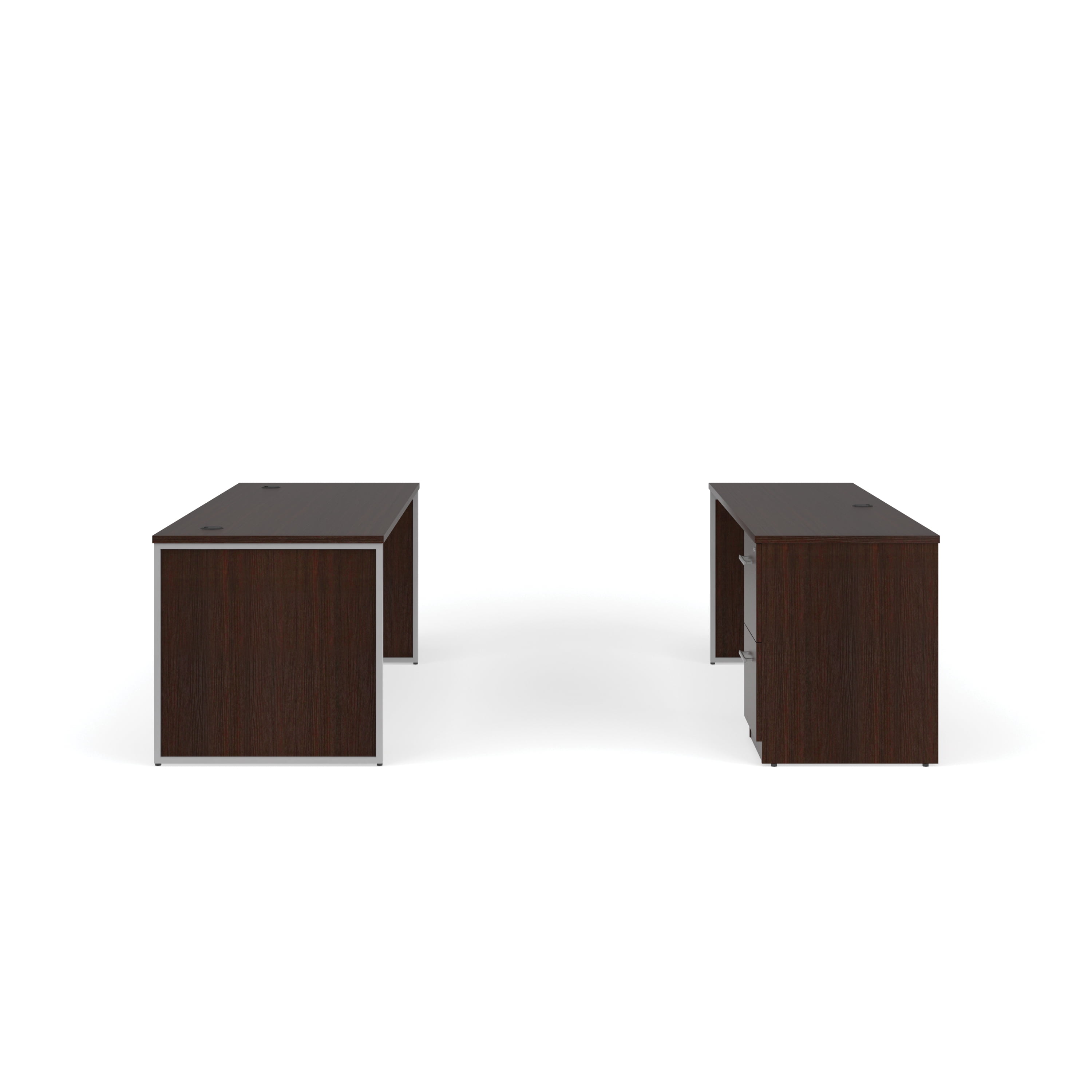 OFM Fulcrum Series Office Furniture Set, 72" Table Desk, 72" Credenza, Filing Cabinet, Modesty Panel, Leg Panels, in White