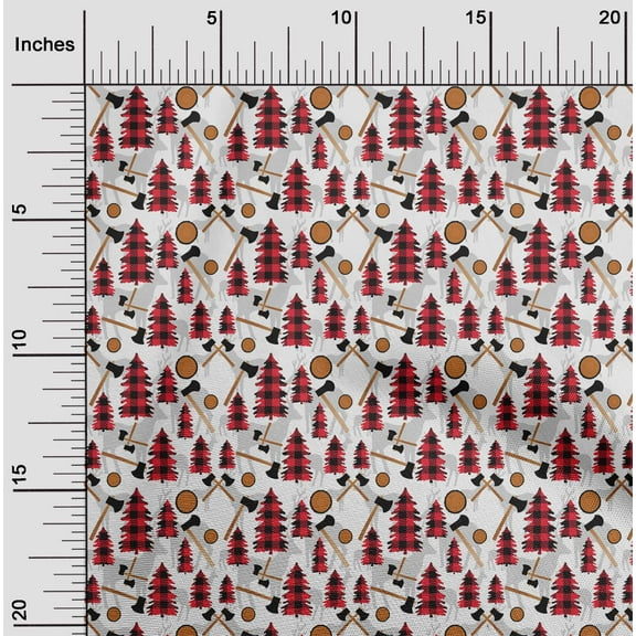 oneOone Cotton Flex White Fabric Merry Christmas Craft Projects Decor Fabric Printed By The Yard 40 Inch Wide-08E