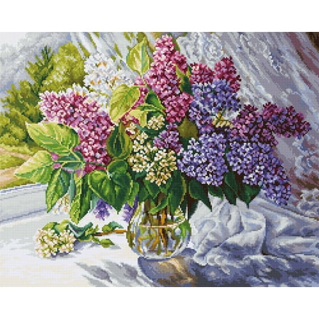 UPC: 4840746065651 | Lilac Bouquet B7015L Counted Cross-Stitch Kit