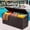 Espresso, variant on Outdoor Storage Box,75 Gallon Deck Box, Waterproof Resin Patio Storage Box with Wheels, Lockable Outdoor Storage Bench, Large Outdoor Storage Box for Cushions, Garden Tools & Pool Accessories