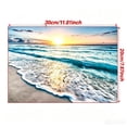 thumbnail image 3 of CPHDW7 Beach Sunrise Wall Art Canvas for Decor, Ocean Scene Frameless Painting for Living Room Bedroom Kitchen Bathroom Sky Blue S, 3 of 9