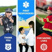 Born Toys Kids Pretend Play Firefighter Career Set with Accessories - Fireman Hat and Kit
