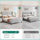 thumbnail image 2 of Platform Bed With Velvet Headboard & Footboard No Box Spring Needed King Size Bed Frame Full Grey Bedroom Furniture Queen Frames My Lux Decor Round, 2 of 6