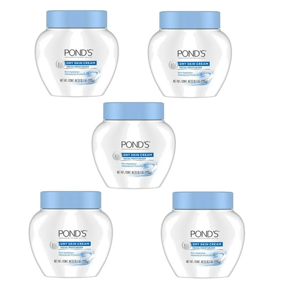 Ponds Dry Skin Cream Facial Moisturizer Rich Hydration 10.1 oz 286g (Pack of 5)