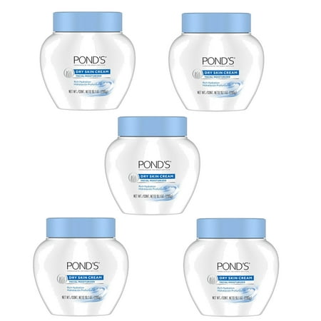 Ponds Dry Skin Cream Facial Moisturizer Rich Hydration 10.1 oz 286g (Pack of 5)