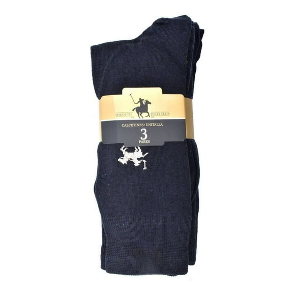 Calcetines Polo Club para Hombre, Liso Azul 3 Pares Unitalla