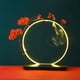 thumbnail image 5 of Lámpara LED de estilo con forma de anillo, adorno de personaje, luz de fondo para decoración del hogar, luz ambiental de arce rojo., 5 of 5