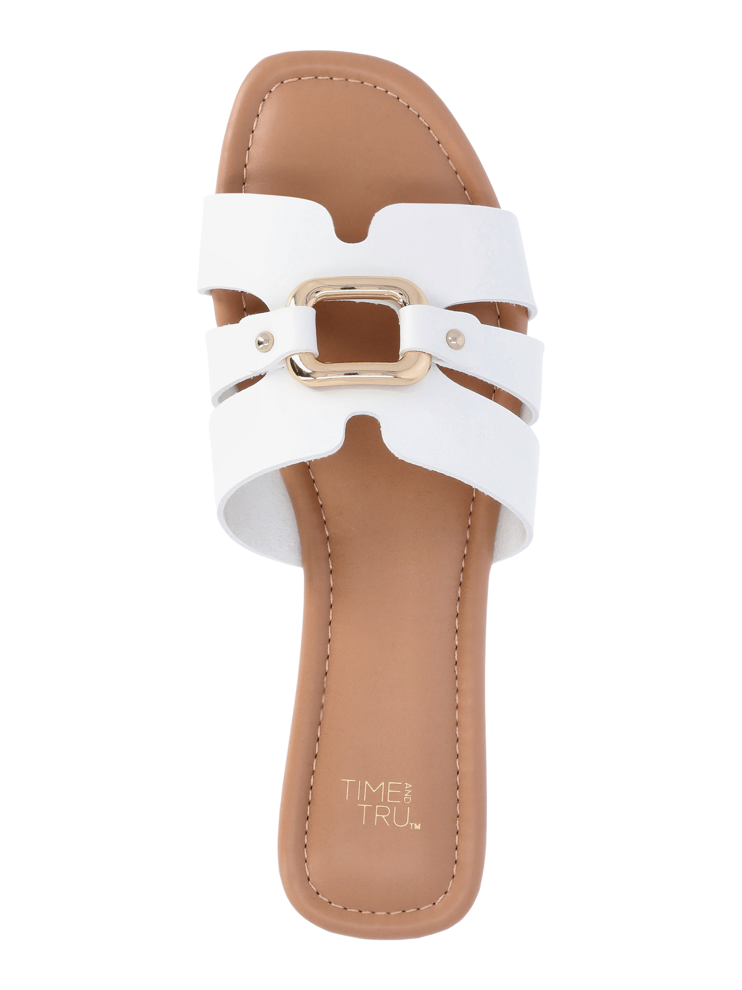 Time and Tru Women's Hardware Slide Sandals