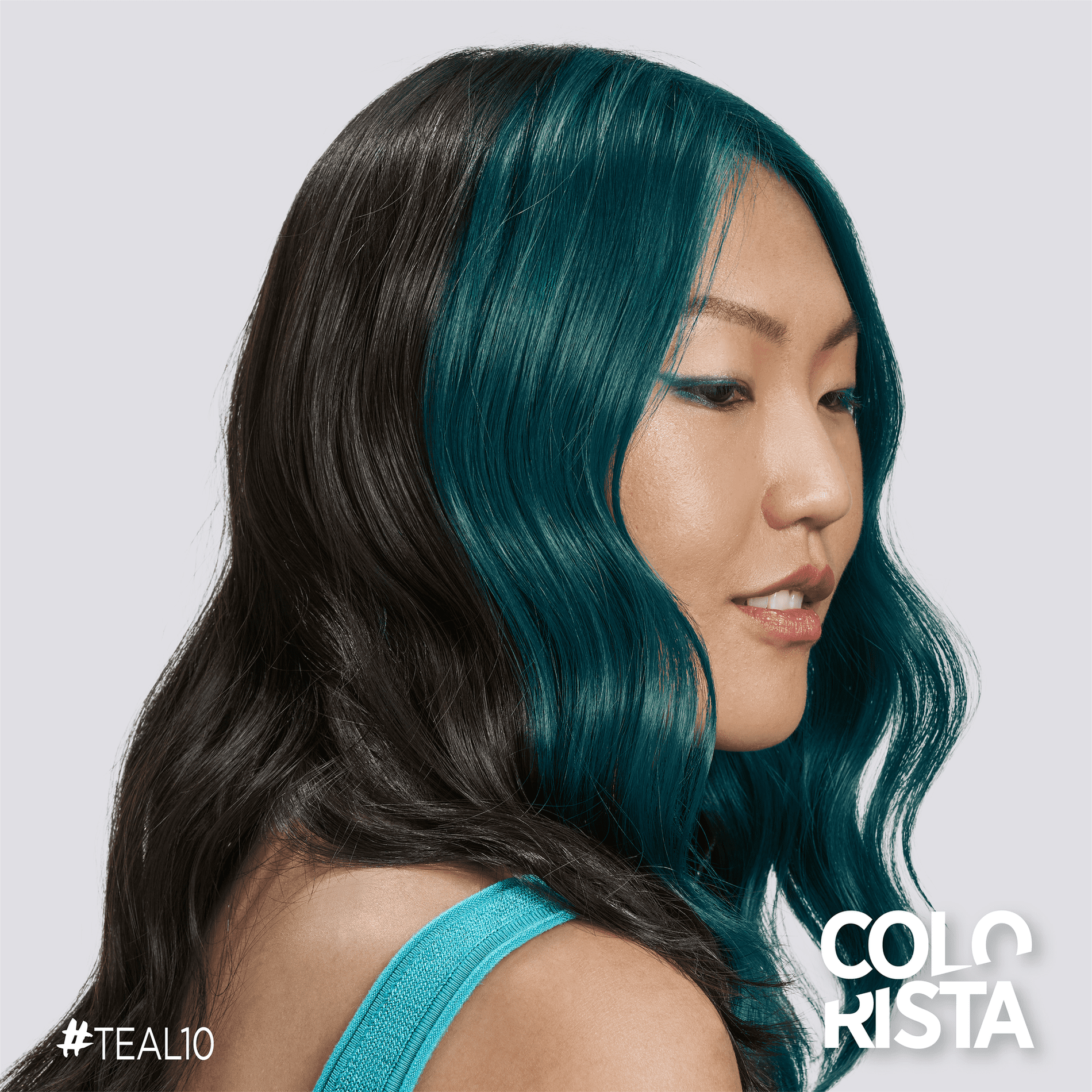 L'Oreal Paris Colorista Semi-Permanent Hair Color for Brunettes, Teal, 1 Kit