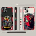 thumbnail image 5 of Funda de teléfono con póster de Los Vengadores de Marvel para Apple iPhone 15 14 13 12 11 Pro Max Plus 8 7 SE, funda Capa de cuerda izquierda líquida, 5 of 5