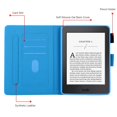 thumbnail image 2 of Dteck Flip Case For Kindle Paperwhite 6", PU Leather Folio Folding Smart Stand Cover Auto Wake/Sleep Magnetic Closure For All-New Amazon Kindle Paperwhite All Generations, Butterfly, 2 of 7