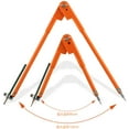 thumbnail image 4 of LoonWear Professional Woodworking Compass with Wing and Pencil Holder, Large Compass for Geometry, Drawing, Drafting, Perfect Pencil Compass Drawing Tool for Carpenter (90cm/35inch) Orange, 4 of 5