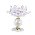 thumbnail image 2 of Portavelas de Vidrio Portavelas de Loto Portavelas Votivos Decorativos Portavelas de Vidrio Transparente para Cena Romántica Boda Baño Violeta, 2 of 9