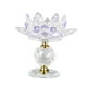 thumbnail image 2 of Portavelas de cristal transparente de loto, candelero con Base de cristal para decoración de comedor en casa Violeta, 2 of 9