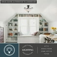 thumbnail image 4 of Monrovia 17-in W Bronze Bowl Semi Flush Mount Ceiling Light White Glass, 4 of 13