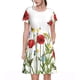 thumbnail image 1 of Disketp Wild Herbs para Vestido de Manga Corta para Mujeres, Vestidos de Verano para Mujeres, Casual y Holgado para la Playa, 1 of 6
