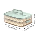thumbnail image 2 of Riforla Dumpling Cookies Container Multilayer Food Storage Container with Lid Transparent Stackable Dumpling Plastic Seal for Kitchen and Refrigerator Food Storage Dark Gray, 2 of 3