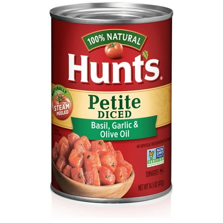 Hunt s Garlic & Olive Oil Petite Diced Tomatoes  14.5 oz Can