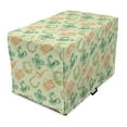 thumbnail image 1 of Clover Dog Crate Cover, Irish Folk Pattern, Easy to Use Pet Kennel Cover Small Dogs Puppies Kittens, 7 Sizes, Pale Green Multicolor, by Ambesonne, 1 of 6