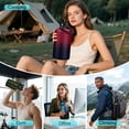 thumbnail image 6 of 128 oz Stainless Steel Water Bottles - 1 Gallon Insulated Water Bottle with Straw, Metal Gallon Water Canteen Keep Cold-48h & Hot-12h, Army Green, 6 of 10