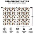 thumbnail image 2 of Blackout Kids Curtains,White Highland Cow Hat Leaf Pattern Childrens Insulated Curtains Set Of 2,Bedroom Essentials,Toddler Room Decor 42"x54", 2 of 5