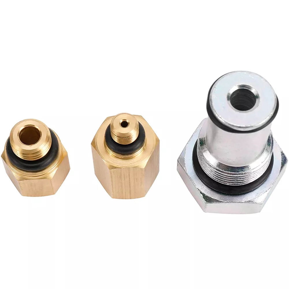 3PC Oil Rail Adapter Leak Pump IPR Valve Air Test Fitting Tool Kit Fit Ford 6.0L
