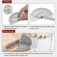 thumbnail image 5 of Uxcell Stainless Steel Angle Protractor 0 to 180 Degrees Round Head Angle Measuring Ruler General Tool with 20cm Arm, 5 of 5