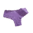 thumbnail image 2 of Padded Butt Underwear for Women Women's Fashion Solid Color Low Waisted Lace Tummy Butt Lift Underpants Underwear Women Bikini Purple L, 2 of 3