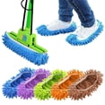 thumbnail image 4 of 2PCS Mop Slippers Microfiber Floor Cleaning Shoes Lazy Mopping Socks Dust Duster Covers Washable Polishing Footwear Multi-functional Housekeeping Tool for Hardwood Tile Coffee Coffee, 4 of 4