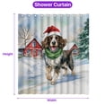 thumbnail image 5 of Hello Winter English Springer Spaniel Frosty Morning Welcome Snowy Christmas Shower Curtain Springers Dog Lover Gifts Waterproof Bathroom Bathtub Curtain - 02018, 5 of 5