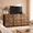 Brown, variant on melmine Wide Dresser TV Stand with 12 Fabric Drawers for Bedroom Entertainment Center for 60 inch TV, White