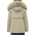 thumbnail image 7 of AUNVITO Women's Fleece-Lined Hooded Winter Coat, Soft Stretch Warm Jacket Long Sleeve Casual Lightweight Medium Length - Multiple Colors Available, 7 of 7