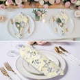 thumbnail image 3 of Easter Bunny Cloth Napkins, Spring Purple Flower Rustic Rabbit Yellow Washable and Reusable Dinner Napkins Set of 8, Table Napkin for Kitchen Party Birthday Wedding Hotel Housewarming 20"x20", 3 of 9