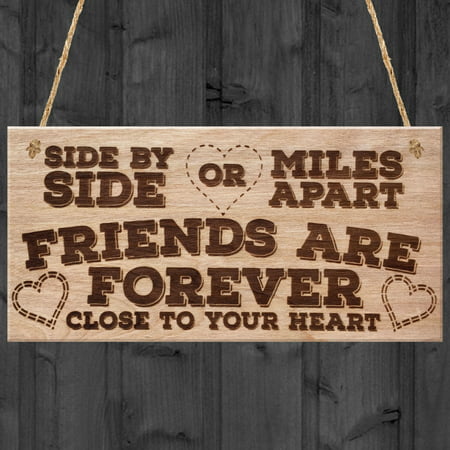 Decoration Vintage Shabby Style Friendship Sign Hanging Best Friend Board Chic Heart Thank You for Home