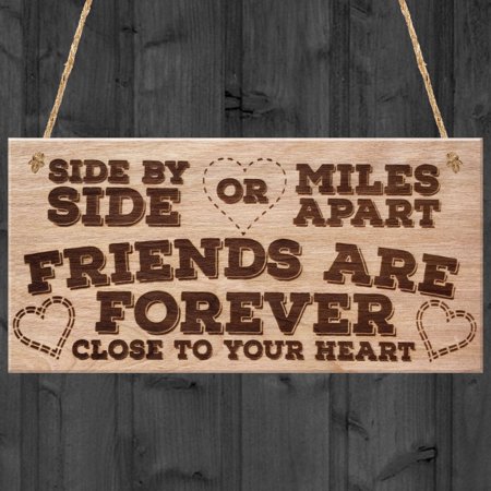 Best Home Decoration Stores Decoration Vintage Shabby Style Friendship Sign Hanging Best Friend Board Chic Heart Thank You for Home Decor ()