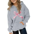 thumbnail image 5 of Miluxas Bow Graphic Hoodies for Teen Boys Girls Long Sleeve Hooded Sweatshirts Oversized Outfits, 5 of 6