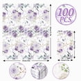 thumbnail image 2 of Servilletas para invitados AnyDesign, acuarela, flor morada, 100 unidades, 2 of 7