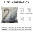 thumbnail image 5 of YINGXI Throw Pillow Cover Beauty Bird Portrait Elegant Animal Wings Lake Nature Pillow Case Decorative Square Cushion for Home Couch Bed 12x12in, 5 of 5