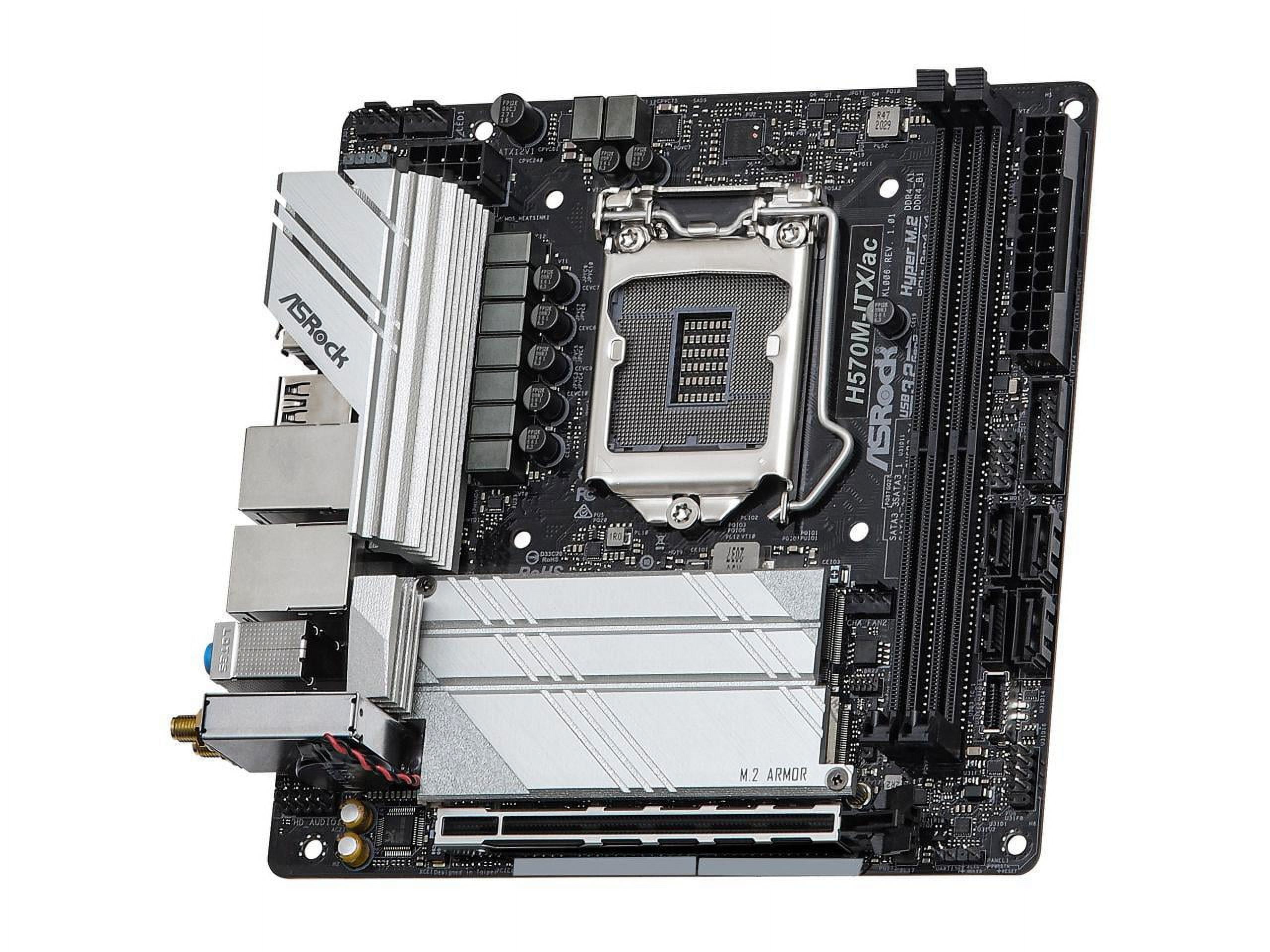 ASRock H570M-ITX-AC LGA1200 H570 Max64GB DDR4 PCIE Mini-ITX ASRock H570M-ITX-AC LGA1200 H570 Max64GB DDR4 PCIE Mini-ITX