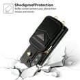 thumbnail image 2 of for Samsung Galaxy Z Fold 6 Wallet Case Crossbody Strap, Zipper Pocket Phone Case with Card Holder Wrist Strap Purse Stand Cover for Women Girls Compatible with Samsung Galaxy Z Fold 6, Black, 2 of 14