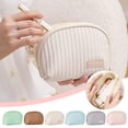 thumbnail image 3 of KIHOUT Small Makeup Bag for Purse, Travel Lipstick Cosmetic Pouch with Mirror Leather Waterproof Portable Zipper Mini Cute Makeup Toiletry Storage Organizer Coins Pouch for Women Girls, 3 of 4