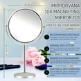 thumbnail image 4 of Mirrorvana 10X and 1X Double Sided Magnifying Makeup Mirror with Stand, 14" H…, 4 of 7