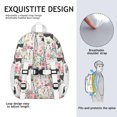thumbnail image 5 of Husky Dog Flower Floral Backpack for School,Cute School Bag,Schoolbag with Adjustable Shoulder Straps & Padded Back,15"x11.42"x5.5", 5 of 6