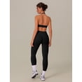 thumbnail image 3 of IDOPIP Workout Sets for Women 3 Piece Long Sleeve Shrug with Seamless Halter Sports Bra High Waist Leggings Gym Yoga Active Outfits M Black, 3 of 8
