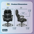 thumbnail image 3 of Serta Jackson Big and Tall Executive Office Chair with Smart Layers Technology, Black Bonded Leather, 3 of 15