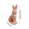 thumbnail image 2 of Decorr Easter Bunny Ornaments, 7.9"Rattan Rabbit Woven Willow Rabbit Figurines Crafted with Resin, Easter Decorations, for Living Room Patio Desktop to Boost The Festive Easter Vibe (Earthy Yellow), 2 of 6