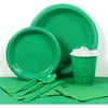 Shindigz Emerald Green Plastic Tableware Party Pack for 20 Green Party Supply Set, 20 Pieces