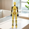 thumbnail image 1 of Robot móvil multiarticulado impreso en 3D Lucky-13 decoración del hogar simulada (amarillo), 1 of 8